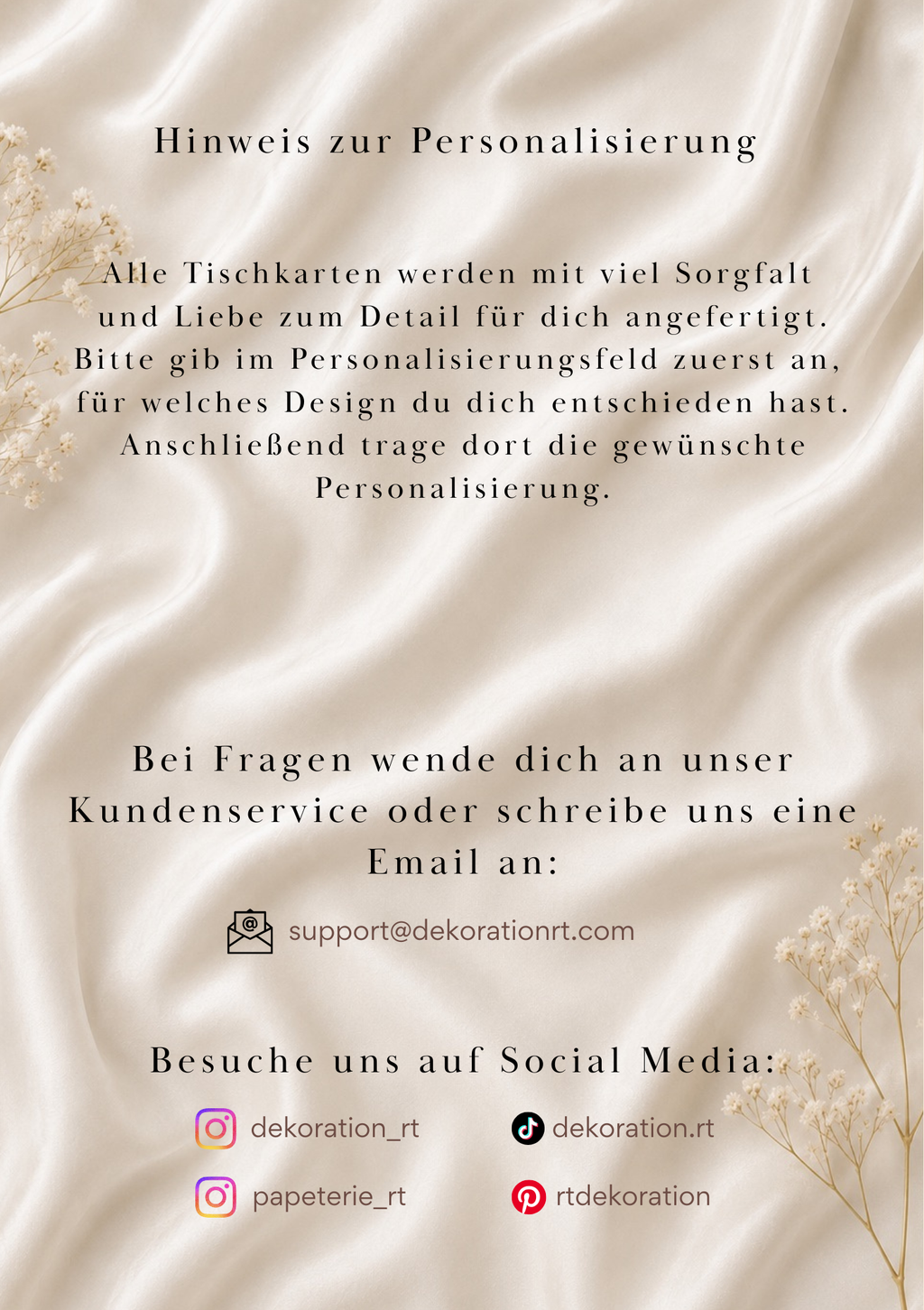 Tischkarten
