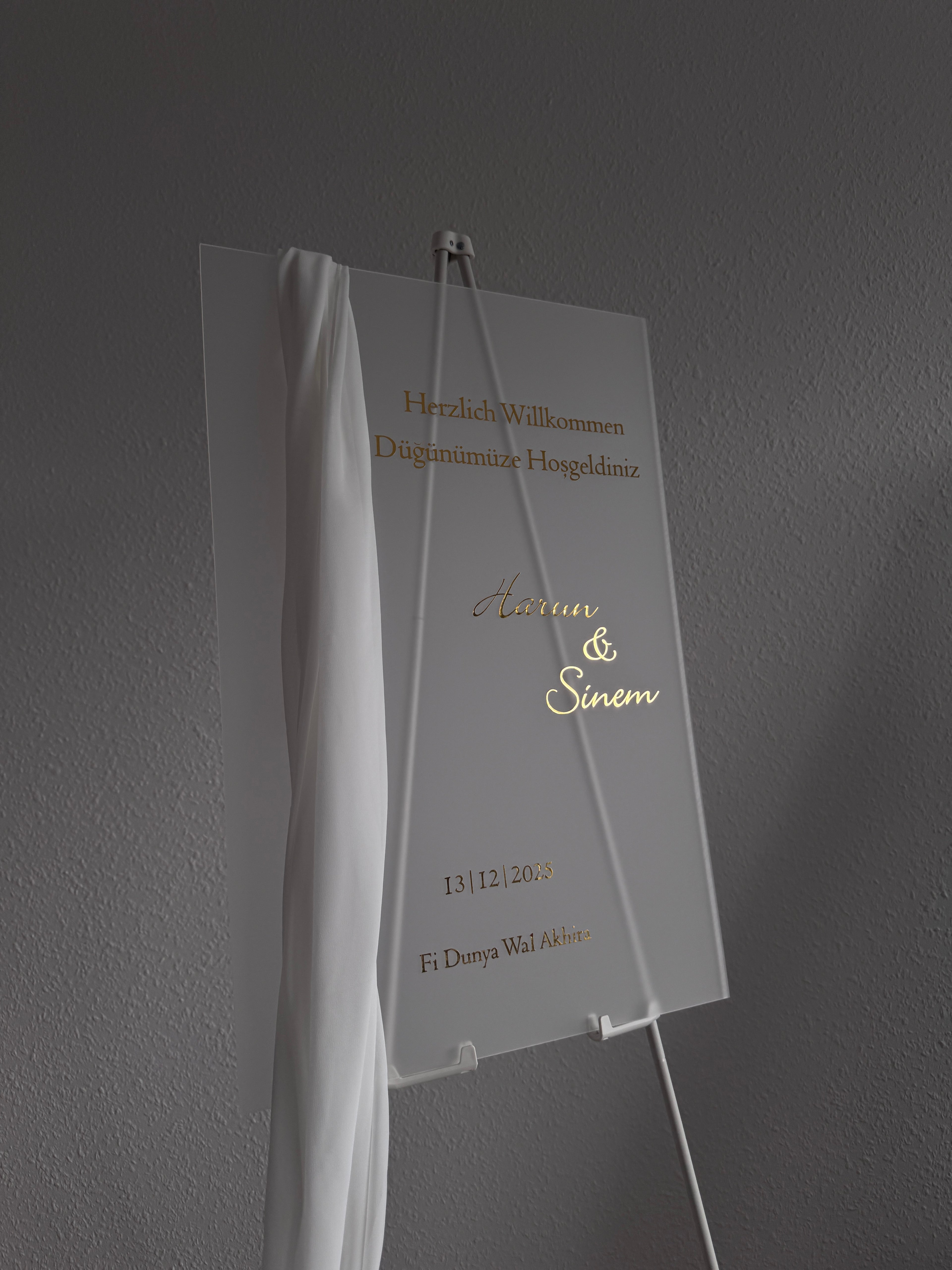 Frost Schild mit Blumen