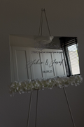 Spiegel Schild mit Blumen
