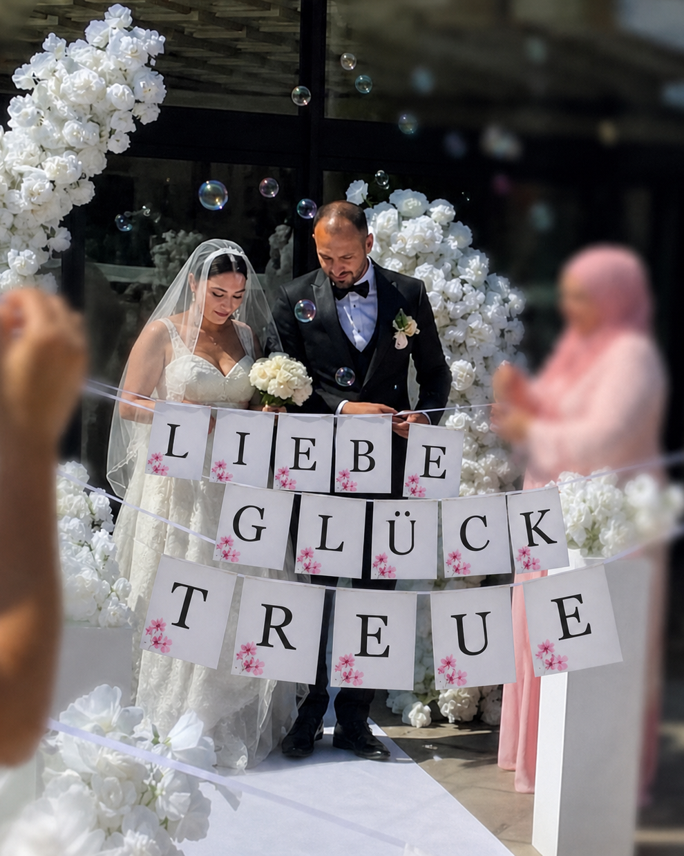 Personalisierte Hochzeits-Girlande