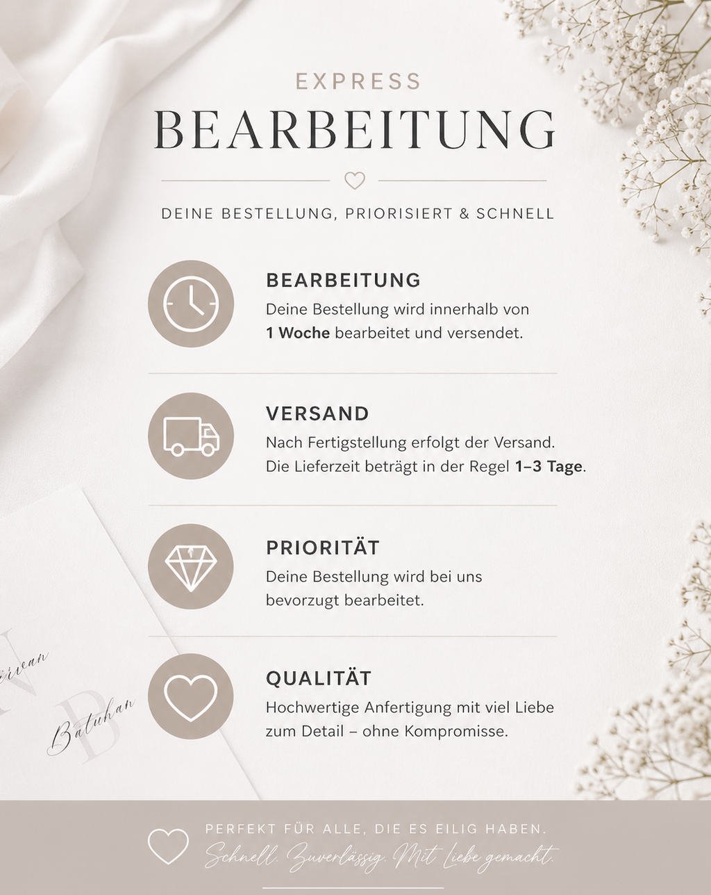 Express Bearbeitung